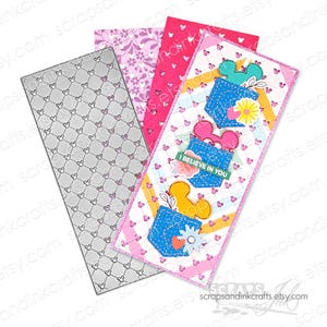 MOUSE SLIMLINE BACKGROUND Metal Cutting Die for Papercrafts, Scrapbooks, Cards, Gifts, Journals, DiY Party & Home Décor- 21501