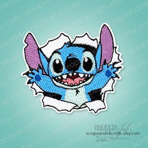 SURPRISE STITCH Embroidered Iron-On Patch for Crafts, Hats, Gifts, Clothing, Backpacks, Jackets, Bags, Home Décor- 70384