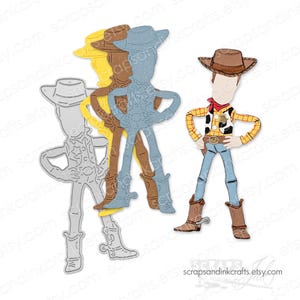 SHERIFF WOODY TOY Metall-Stanzform für Papierbasteln, Scrapbooks, Karten, Geschenke, Journale, Geschenke, Tags, Party & Home Décor - 20835