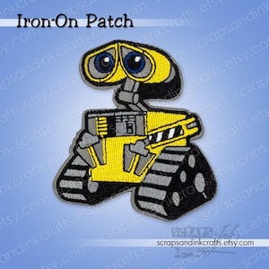 Parche termoadhesivo bordado WALL-E #2 para manualidades, sombreros, regalos, ropa, mochilas, chaquetas, bolsos y decoración del hogar - 70410