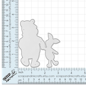 Matrice de découpe en métal POOH & PIGLET pour travaux manuels, scrapbooks, cartes, journaux, cadeaux, bricolage de fête/maison - 20433