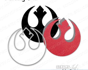 Fustella in metallo REBEL ALLIANCE per creazioni in carta, biglietti, regali, diari, etichette, decorazioni per feste e casa a tema Star Wars - 20386