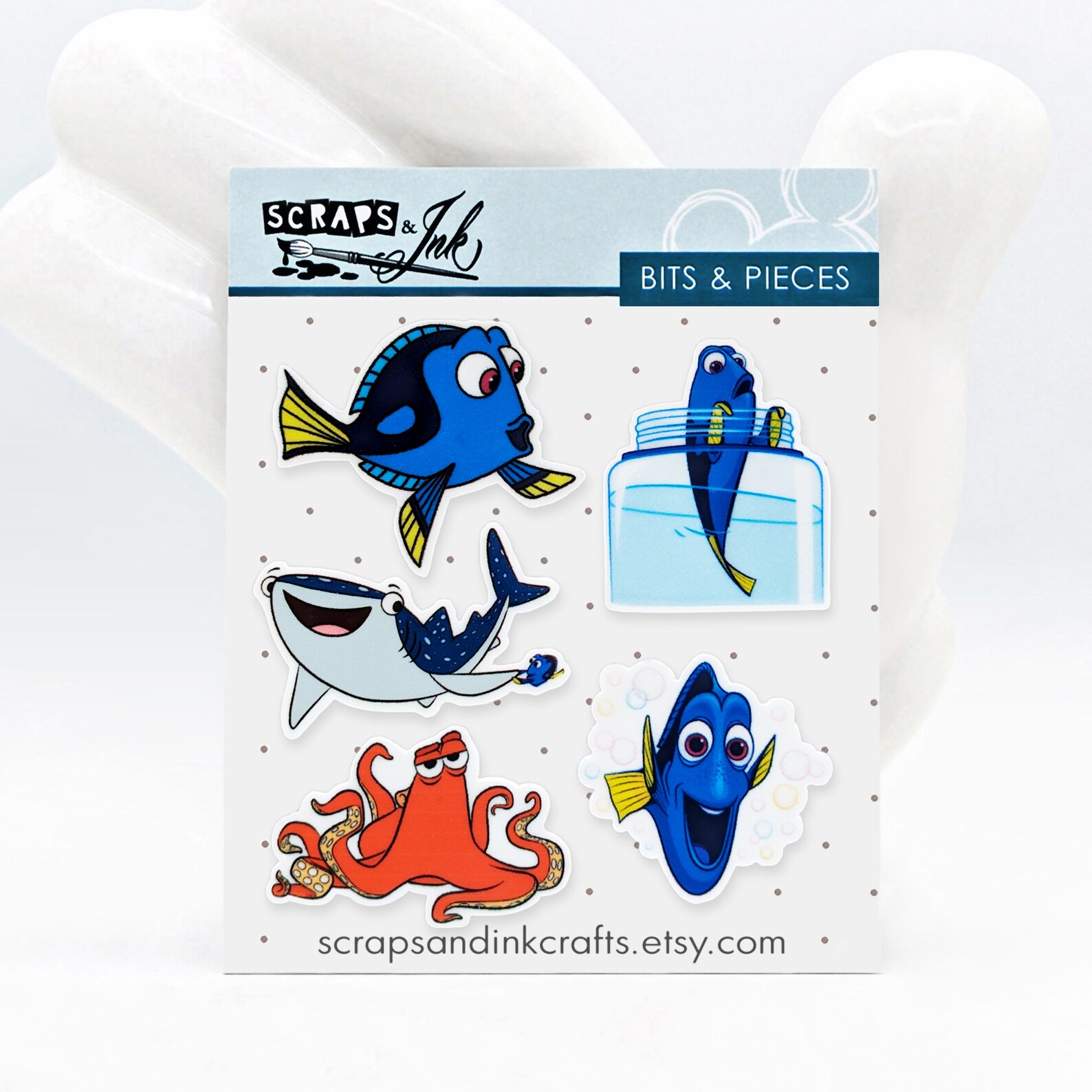 FINDING DORY Set of 5 Acrylic Embellishments for Disney-themed Crafts ...