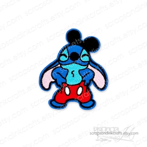 STITCH AS MICKEY Embroidered Iron-On Patch for Crafts, Hats, Gifts, Clothing, Backpacks, Jackets, Bags, Home Décor- 70292