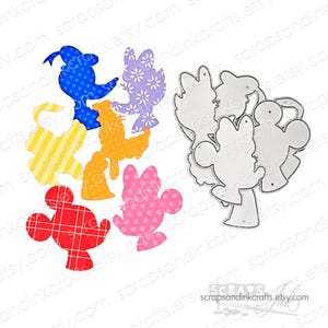 FAB FRIENDS Lot de 6 matrices de découpe en métal pour travaux manuels, albums de scrapbooking, cartes, cadeaux, étiquettes, agendas, bricolage de fête et décoration d'intérieur - 21406