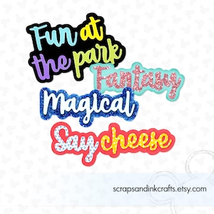 PARK PHRASES Set of 8 Metal Cutting Dies for Papercrafts, Scrapbooks, Cards, Gifts, Journals, DiY Party & Home Décor- 20512