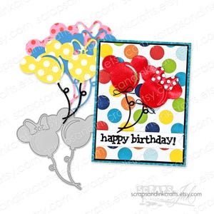 MUIS BALLONNEN Metalen snijmal voor papercrafts, plakboeken, kaarten, tijdschriften, geschenken, tags, doe-het-zelf feest en huisdecoratie- 20401