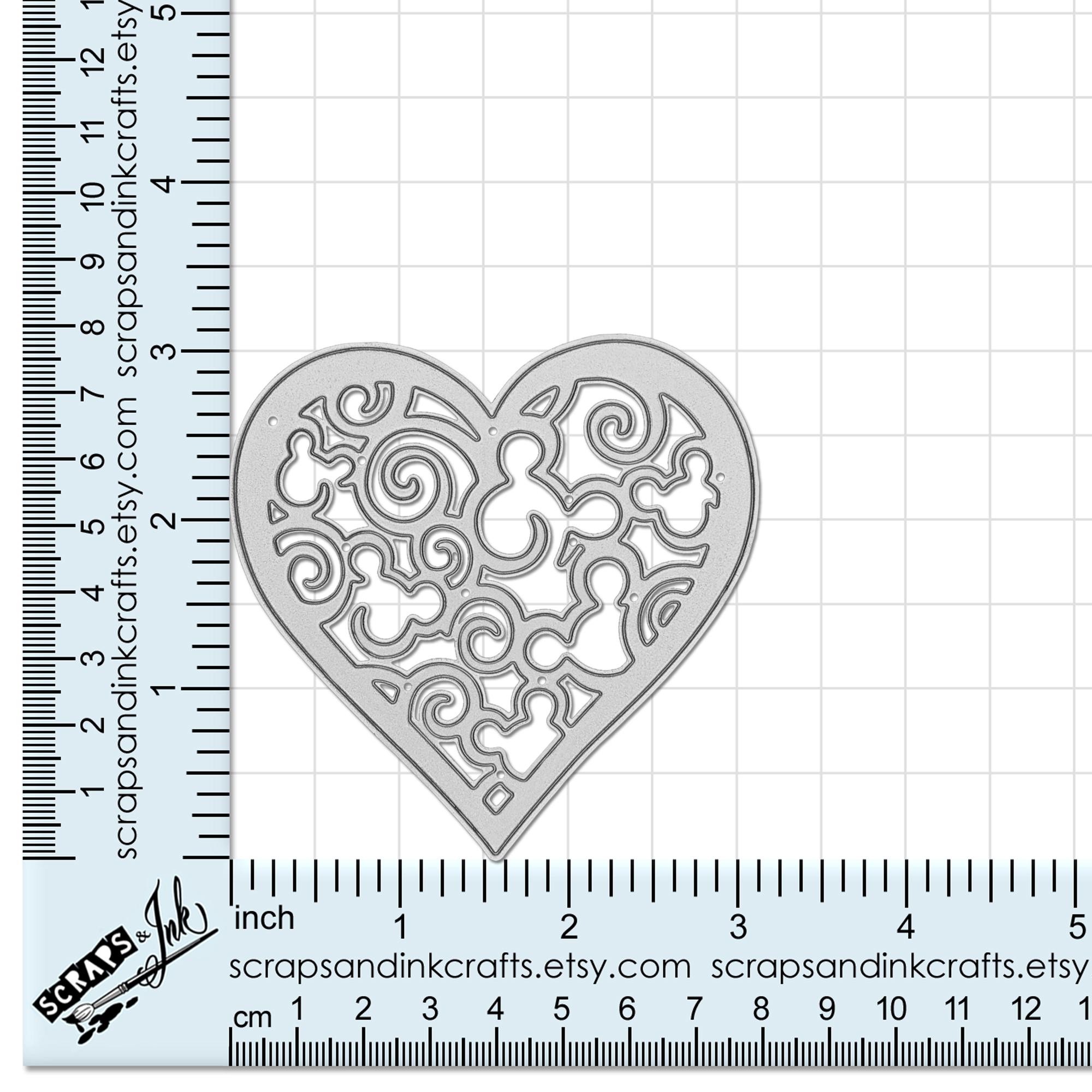 LACE HEART Metal Cutting Die for Papercrafts, Scrapbooks, Cards