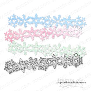 SNOWFLAKE BORDER Metal Cutting Die for Winter/Holiday Papercrafts, Scrapbooks, Cards, Tags, Gifts, Planners, DiY Party & Home Décor- 21305