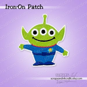 ALIEN #1 geborduurde opstrijkpatch voor jassen, rugzakken, hoeden, knutselwerkjes, kleding, tassen en woonaccessoires-70309