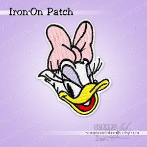 DAISY DUCK #2 Embroidered Iron-On Patch for Crafts, Hats, Clothing, Backpacks, Jackets, Bags, Gifts, Décor- 70439