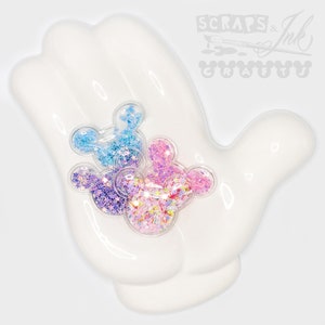 MAUS STREUER * Pastell Set * Sprinkle-Filled klare Vinyl Verzierungen für Disney DIY Handwerk, Karten, Bögen, Zubehör- 40402