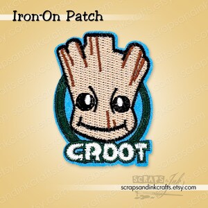 GROOT/GUARDIANS #1 Gestickter Aufnäher zum Aufbügeln für Kleidung, Rucksäcke, Jacken, Hüte, Dekoration - 70301