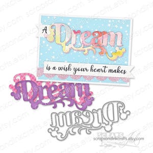 DREAM Metal Cutting Die for Papercrafts, Scrapbooks, Cards, Gifts, Journals, DiY Party & Home Décor- 20607