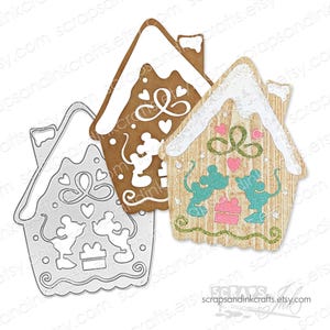 GINGERBREAD COTTAGE Fustella in metallo per Natale/Festività, lavori di carta, album di ritagli, biglietti, regali, fai da te per feste e decorazioni per la casa - 20937