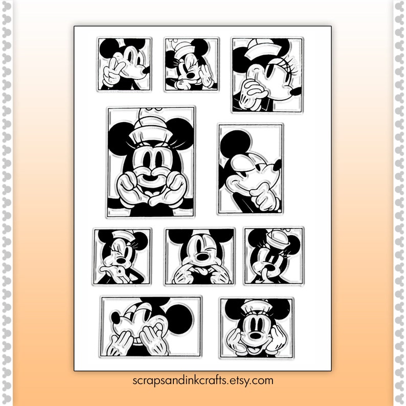 FACE TIME Disney-Inspired Clear Cling Mount Stamp Set for Papercrafts, Gifts, Party & Home Décor 60105 image 1