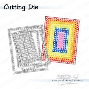 MOUSE RECTANGLES Set of 7 Metal Cutting Dies for Papercrafts, Scrapbooks, Cards, Gifts, Tags, Planners, DiY Party & Home Décor- 21405
