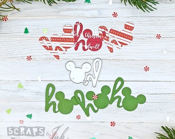 HO HO HO- Metal Cutting Die for Disney-Themed Papercrafts, Cards, Scrapbooks, Journals, Gifts, Party & Home Décor- 21102