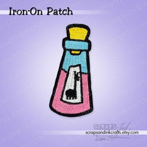 YZMA'S POTION Embroidered Iron-On Patch for DIY Crafts, Bags, Hats, Backpacks, Jackets, Home Décor- 70260