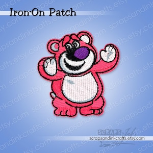 LOTSO HUGGIN' BEAR Embroidered Iron-On Patch for Crafts, Hats, Gifts, Clothing, Backpacks, Jackets, Bags, Home Décor- 70252