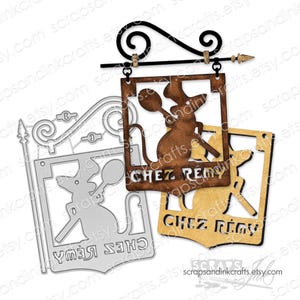 CHEZ REMY Set von 5 Metallstanzformen für Ratatouille-bezogene Papierarbeiten, Karten, Geschenke, Journale, Party- und Wohnkultur - 20948
