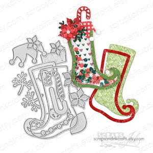 STOCKING SHAKER Set di 20 fustelle in metallo per Natale/feste, lavori di carta, album di ritagli, biglietti, regali, fai da te per feste e decorazioni per la casa - 21414