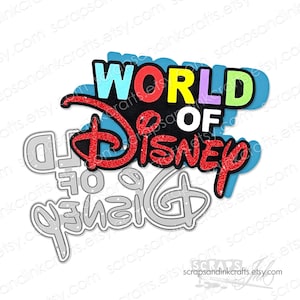 WORLD of DISNEY Set of 2 Metal Cutting Dies for Papercrafts, Scrapbooks, Cards, Gifts, Tags, Planners, DiY Party & Home Décor- 20465