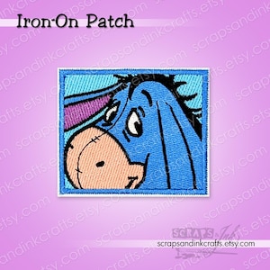 EEYORE FRAME Embroidered Iron-On Patch for Crafts, Hats, Clothing, Backpacks, Jackets, Bags, Gifts & Home Décor- 70561