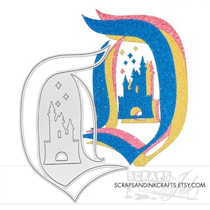 VINTAGE DISNEYLAND &quot;D&quot; Metal Cutting Die for Papercrafts, Scrapbooks, Cards, Gifts, Journals, DiY Party & Home Décor- 20932