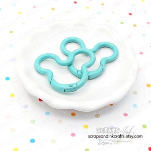 MUSKARBINARKLIPP Set med 2 Aqua Spring Clasp-kopplingar för nyckelringar/nyckelringar, accessoarer, nyckelband, handväskor/väskbeslag