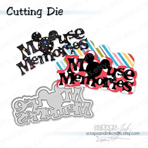 MOUSE MEMORIES Set of 2 Metal Cutting Dies for Papercrafts, Cards, Scrapbooks, Gifts, Tags, Journals, DiY Party & Home Décor- 20104