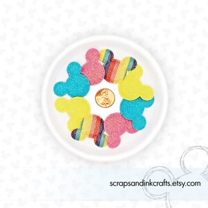 TUTTI-FRUITY Small Padded Mouse Applique Set for Crafts, Hair Accessories, Scrapbooks, Cards, Planners, Gifts, Party & Home Décor- 40303