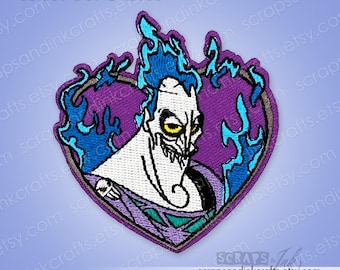 HADES From Hercules Embroidered Iron-On Patch for Crafts, Hats, Gifts, Clothing, Backpacks, Jackets, Bags, Décor- 70345