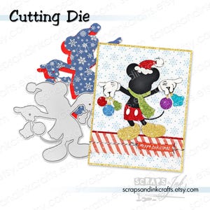 MAUS MIT ORNAMENTEN Metallstanzschablone für magische Weihnachts-/Feiertags- Papierarbeiten, Planer, Karten, Geschenke, Party und Dekoration - 20464