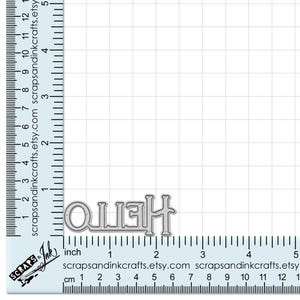 A LITTLE HELLO Metal Cutting Die for Papercrafts, Scrapbooks, Cards, Tags, Planners, Gifts, Planners, DiY Party & Home Décor- 21107