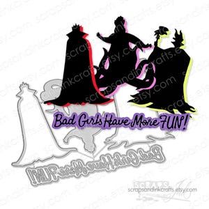 Troquel de corte metálico "BAD GIRLS TRIO" para manualidades, álbumes de recortes, tarjetas, regalos, etiquetas, planificadores, fiestas y decoración del hogar - 21616