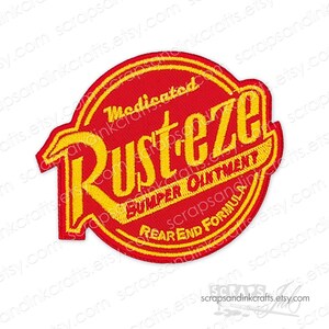 RUST-EZE CARS Lightning Mcqueen Embroidered Iron-on Patch for Diy ...