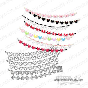 MINI GELAAGDE BANNERS Set van 7 metalen snijmallen voor papercrafts, plakboeken, kaarten, tags, planners, doe-het-zelf-feest- en huisdecoratie- 21610