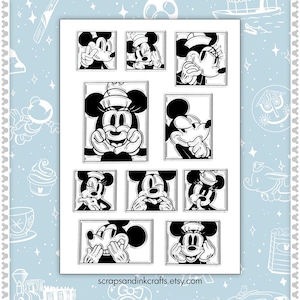 FACE TIME Clear Cling Mount Stamp Set for Disney-Inspired Papercrafts, Gifts, Party & Home Décor- 60105