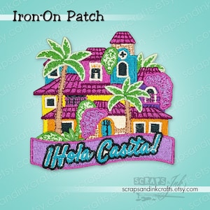 HOLA CASITA! *Exclusive! ENCANTO Magical House Embroidered Iron-On Patch for Crafts, Hats, Clothing, Bags, Home Décor- 70278