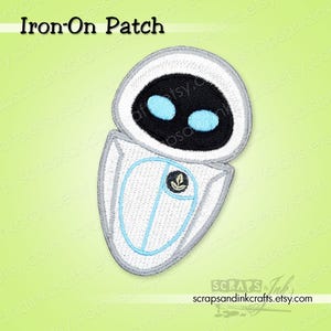 EVE FROM WALL-E Loungefly Officially Licensed Embroidered Iron-On Patch for Crafts, Clothing, Hats, Bags, Home Décor- 70401