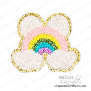 MOUSE RAINBOW #1 Embroidered/Chenille Iron-On Patch for DIY Crafts, Clothing, Bags & Home Décor- 70116
