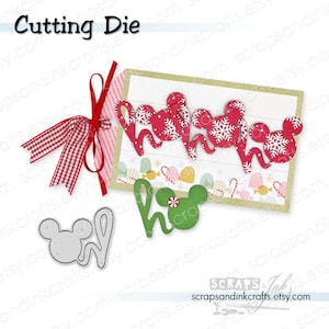 HO HO HO Metal Cutting Die for Papercrafts, Scrapbooks, Cards, Tags, Journals, Gifts, DiY Party & Home Décor- 21102