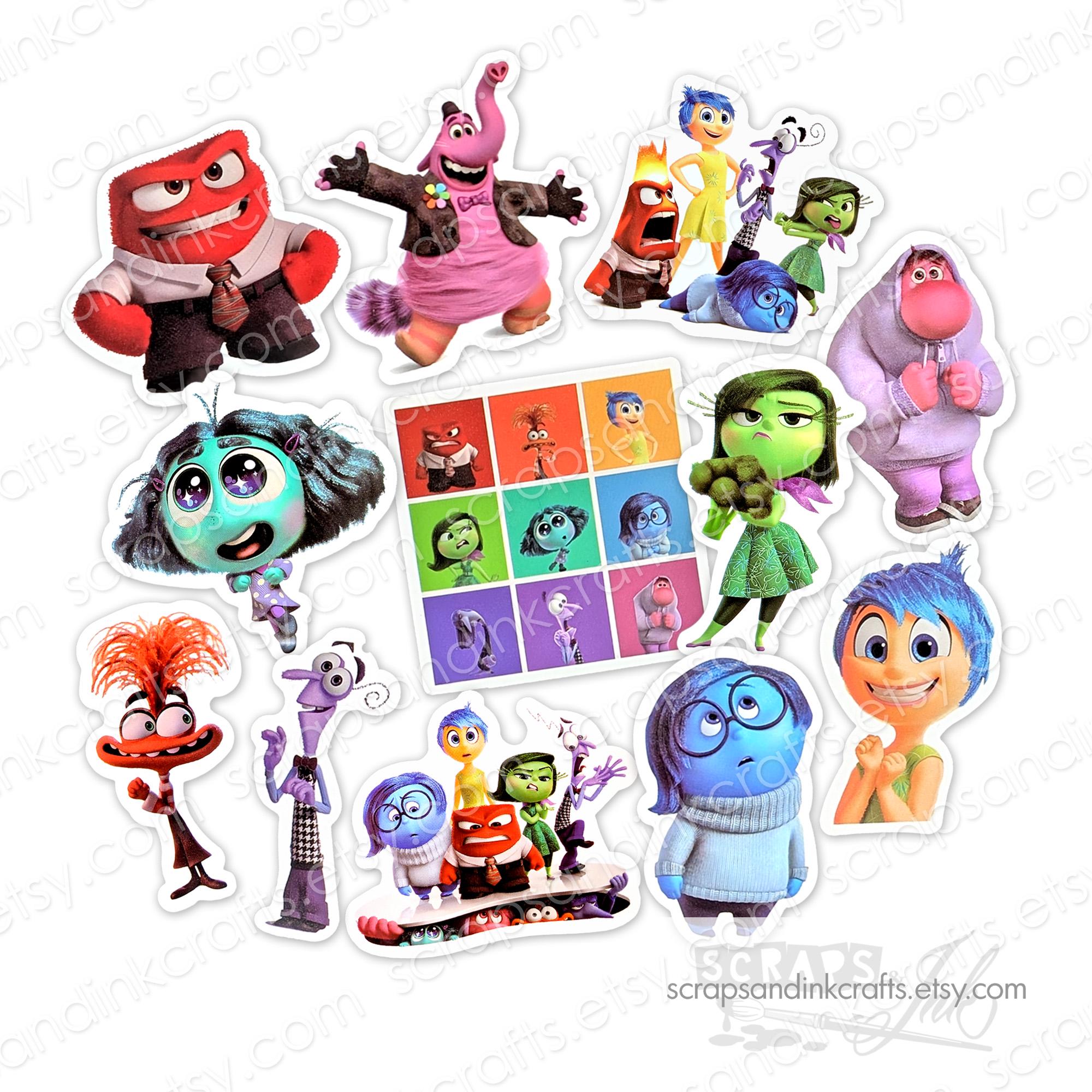 INSIDE OUT STICKERS Set #4 Set of 12 Water-resistant Stickers for ...