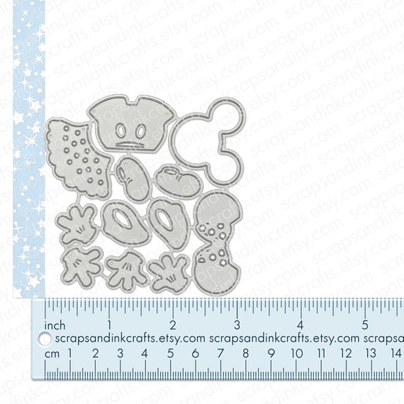 DAPPER DUDS SET of 12 Metal Cutting Dies for Disney-themed