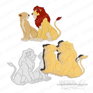 Troquel de corte de metal LION LOVE para manualidades de papel, álbumes de recortes, tarjetas, regalos, etiquetas, planificadores, fiestas y decoración del hogar - 20423