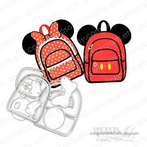 GELAAGDE MUIS RUGZAK Set van 17 metalen snijmallen voor papercrafts, plakboeken, kaarten, tags, cadeaus, doe-het-zelf feest- en woondecoraties-21417