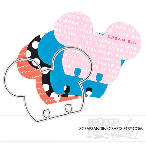 MOUSE MEMO DEX Metal Cutting Die for Crafts, Cards, Scrapbooks, Gifts, Journals, Party & Décor- 20357