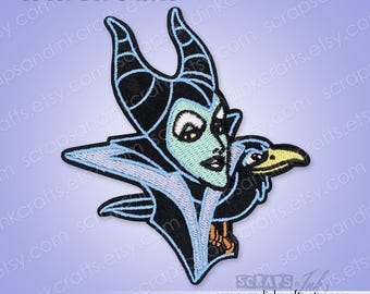 MALEFICENT #2 From Sleeping Beauty Embroidered Iron-On Patch for Crafts, Clothing, Hats, Bags, Home Décor- 70504