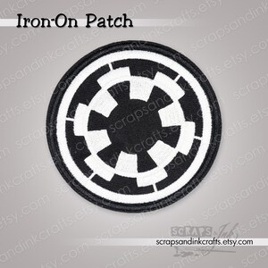 GALACTIC EMPIRE SYMBOL Embroidered Iron-On Patch for Crafts, Clothing, Jackets, Hats, Bags, & Home Décor- 70287